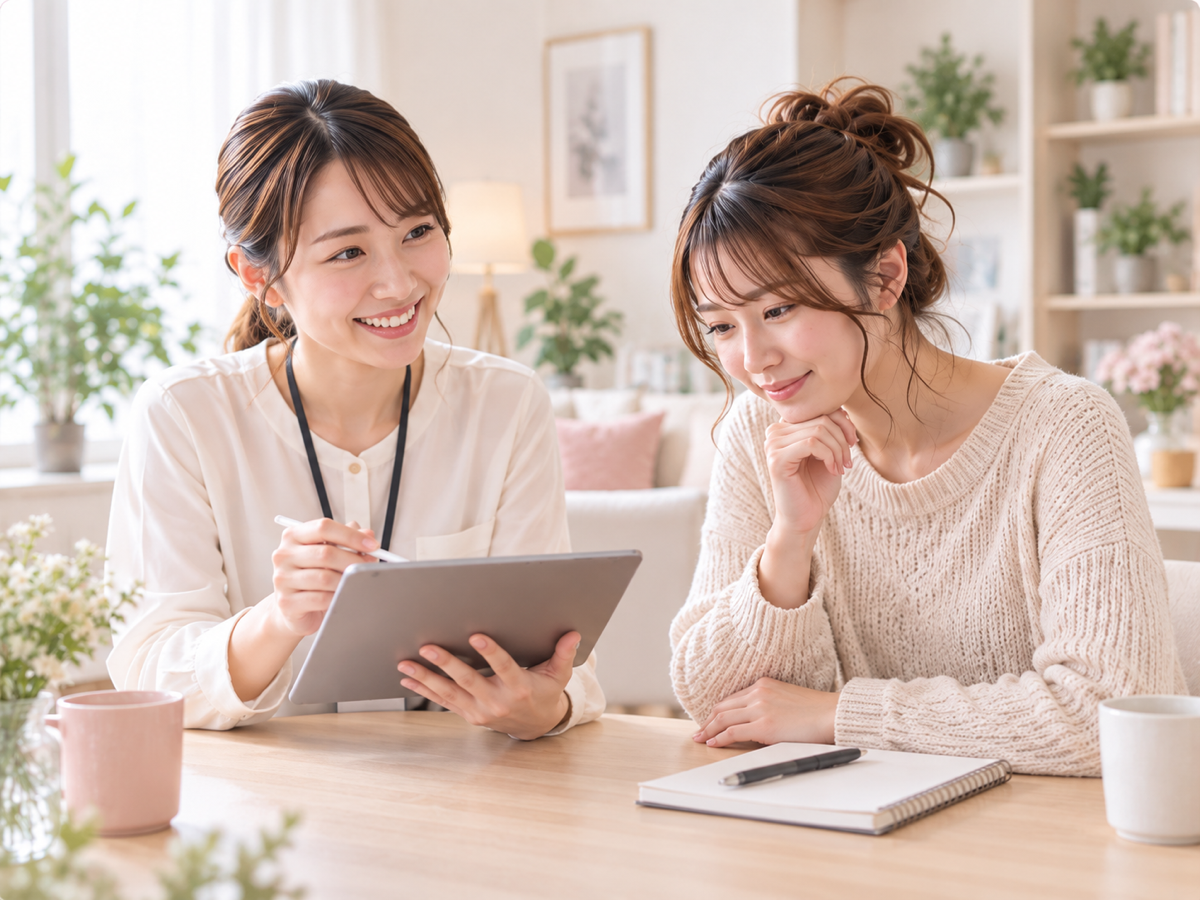 スタッフが丁寧に案内しているイメージ